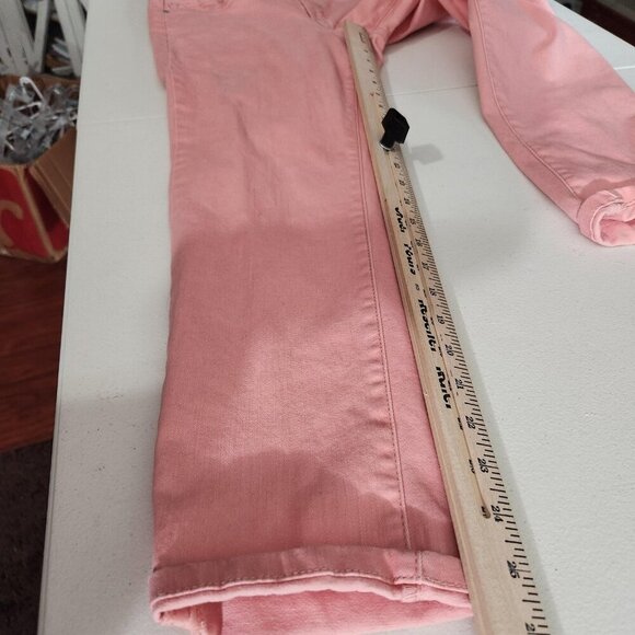 Jessica Simpson Jeans Womens 8 Pink Rolled Crop Skinny Stretch Pants Denim - Picture 13 of 16